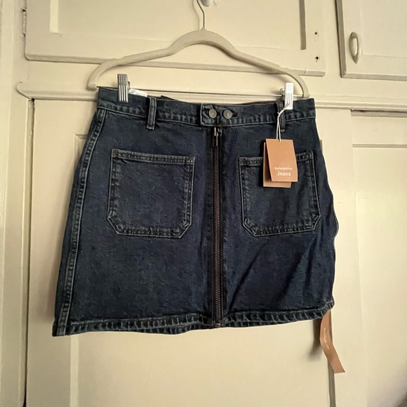 Reformation Anna patch pocket mini zipper skirt size 30 NEW NWT - Picture 2 of 16